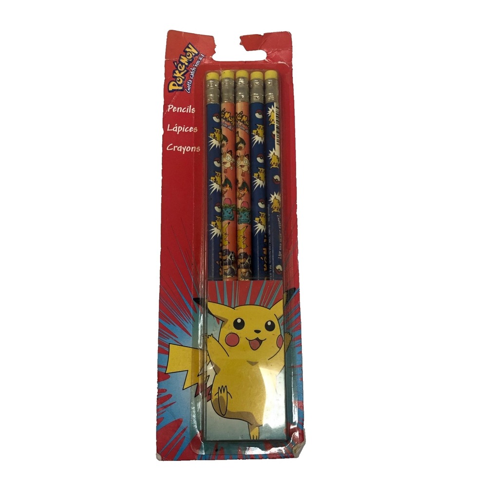 Vintage Pokemon Pencil Set No.2 Lead 5 Pack Item No. 4087